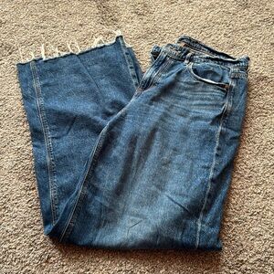 american eagle super hi-rise baggy wide leg jeans